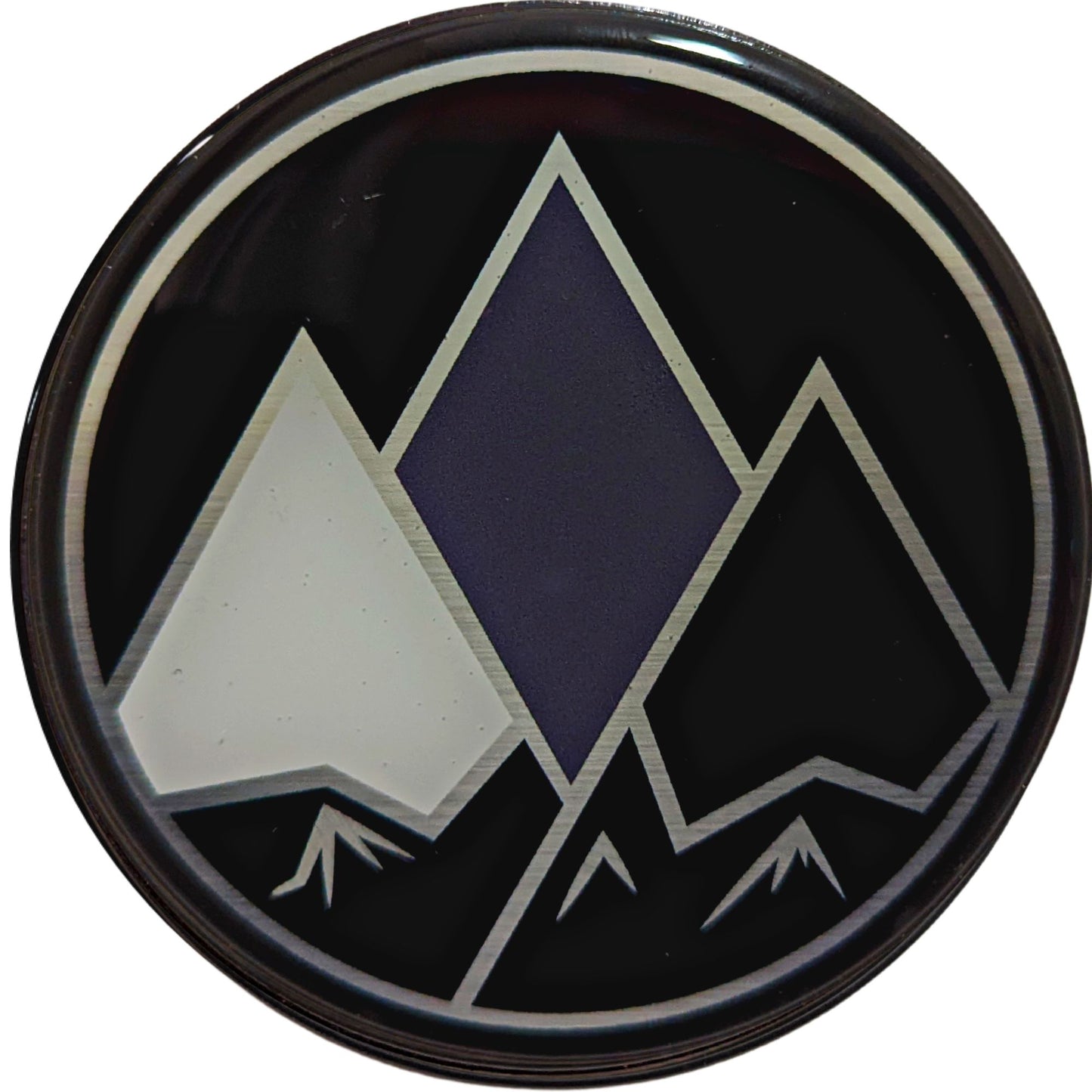 Aluminum Grille Badge Emblem For Mini Cooper Club Style Mountain Black White Dark Gray