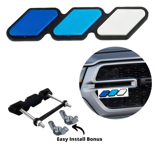 Acrylic, not Vinyl, Standard Grille Badge Compatible With Most Taco (Tacoma), FJ Cruiser, 4Runner, Tundra, Lexus GX. There is also a Black version for those who like to "black out their Tacoma or 4Runner Grille. This Tri Color badge is compatible on TRD Pro, TEQ and fits the Tacoma, 4Runner Instagram lifestyle of camping adventure and photography. Available at thegrillebadgestore.com, grillebadgeHQ, where can I get a grille badge? Right here!
