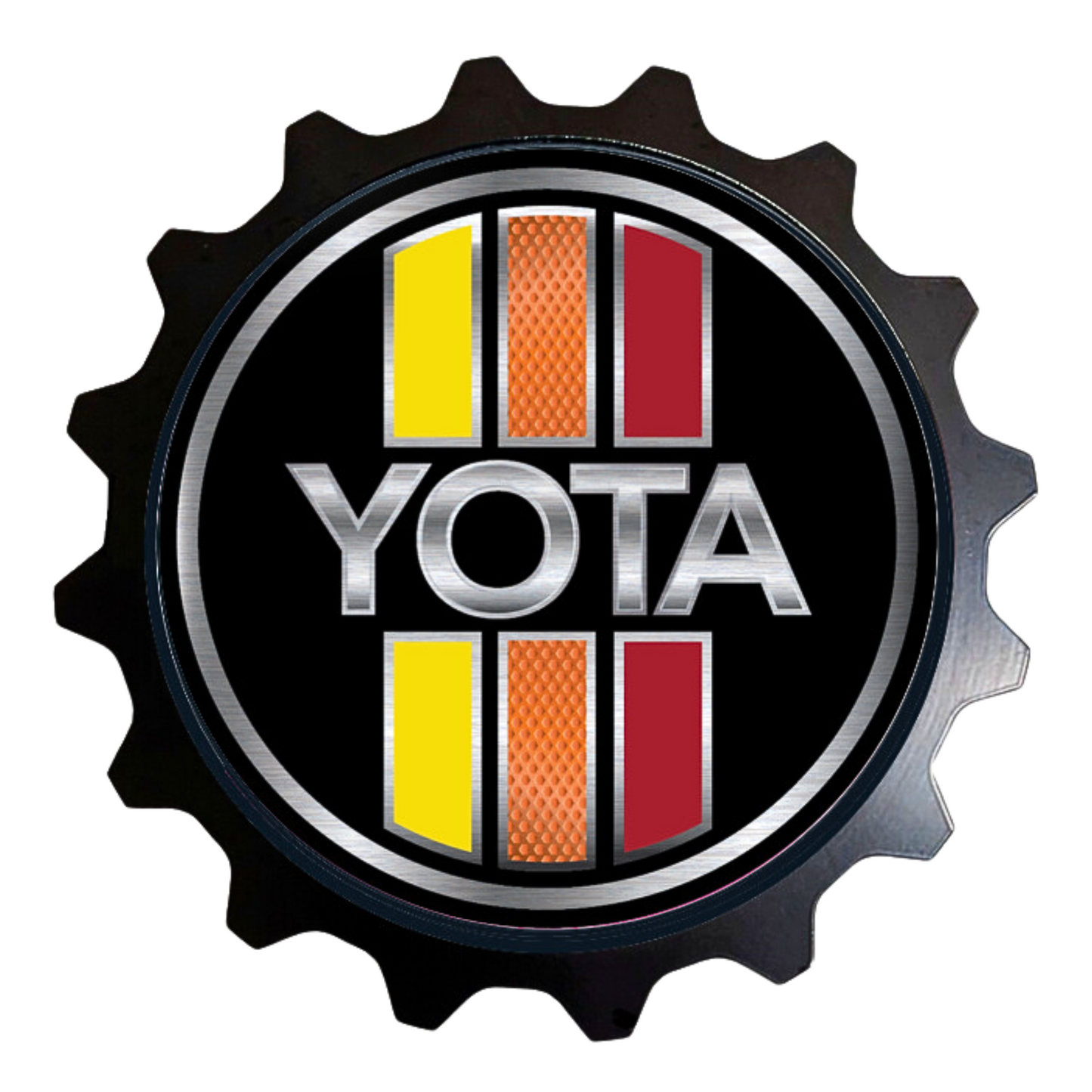 This is our 1980 Style Grille Badge Tacoma FJ Cruiser 4Runner, the original tri-color style emblem even BEFORE the plastic craze. We believe thegrillebadgestore.com makes some of the best grille badges on the market, but there are other good companies out there. We have plenty of respect and follow on instagram nice folks at Badge Tacoma Lifestyle, Badge 4Runner Lifestyle, Badge Taco Vinyl, Yotafreaks Badge, Uptopoverland Grille Badge