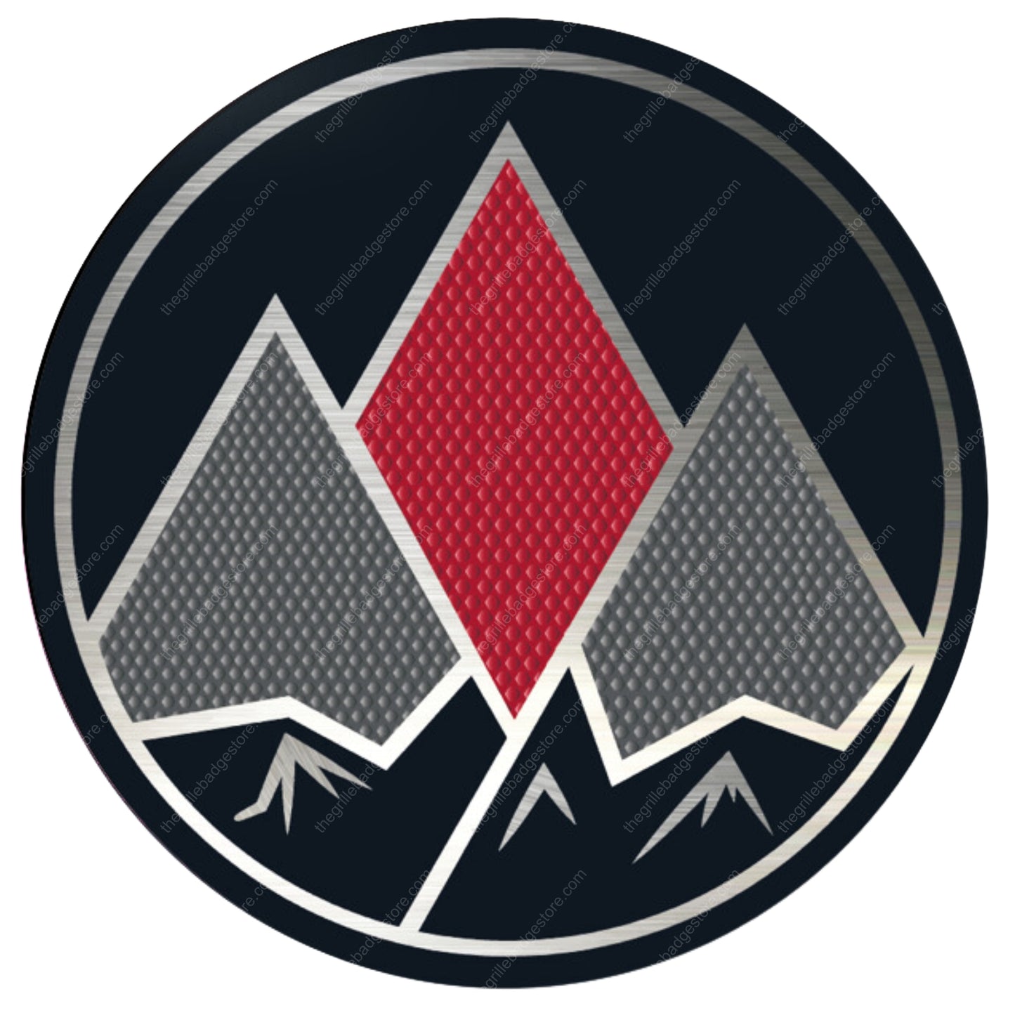 Gray Badge 4WD www.thegrillebadgestore.com Huge Collection of Badges! Mountain, Stripe, Retro, Pop Culture & More Standard Grille Badge Mountain Style (Not Acrylic) Aluminum With Resin Center, Full 1 Year Warranty - Blackout emblems and overlays are popular, but add a splash of color to your grille badge on Tacoma, FJ Cruiser, 4Runner, Tundra, Lexus GX and LX, Landcruiser and Domestics like Ram, Jeep, Ford and Chevy). We have also found Subaru, Nissan Frontier and Titan owners love our grille badges!