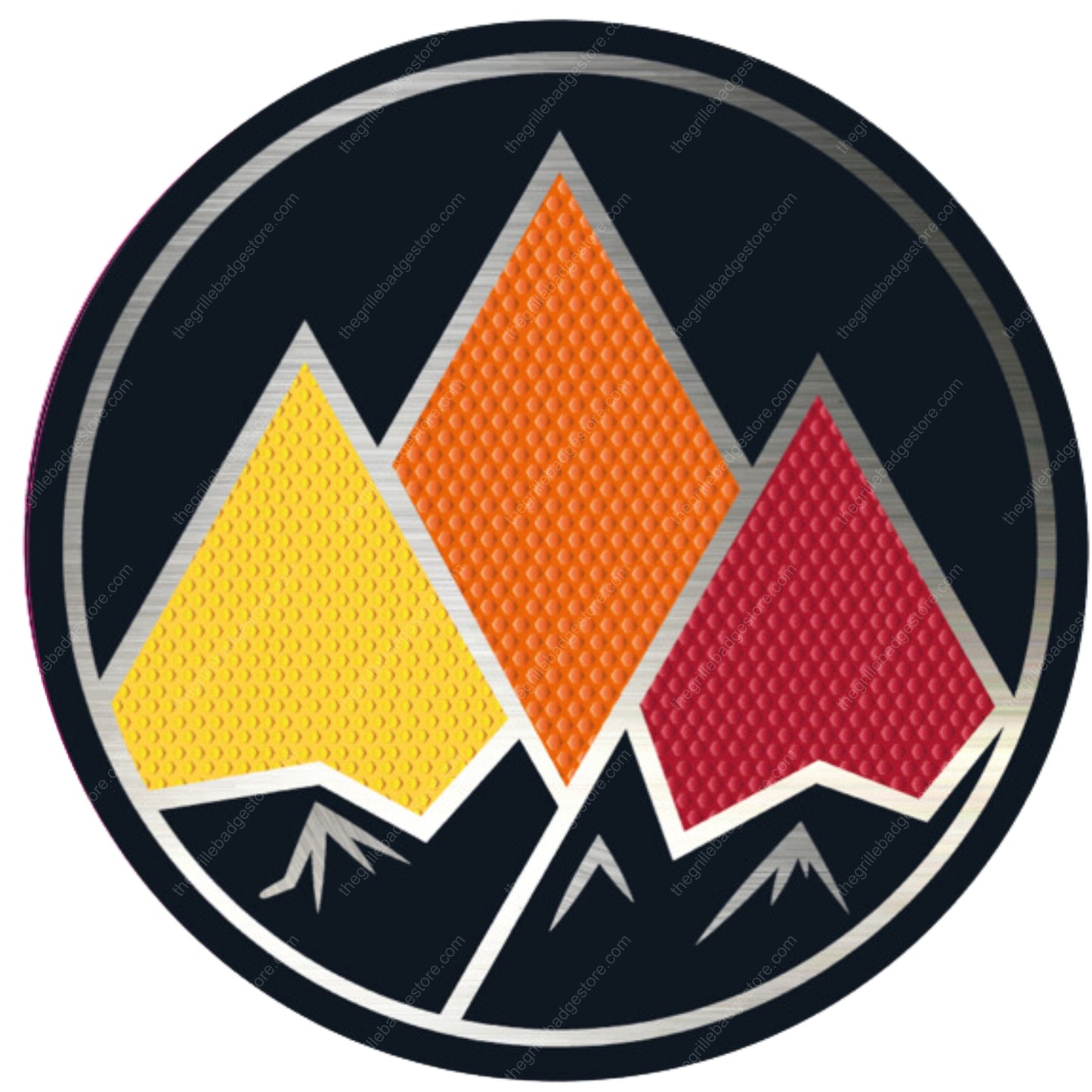 Grille Badge Emblem Tri-Color For Toyota, Jeep, Imports & Domestic