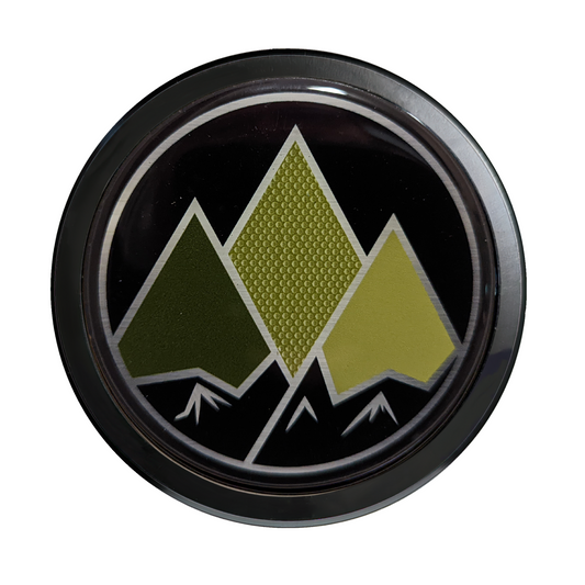 Visit www.thegrillebadgestore.com Huge Collection of Badges! Mountain, Stripe, Retro, Pop Culture & More Standard Grille Badge Mountain Style (Not Acrylic) Aluminum With Resin Center, Full 1 Year Warranty - Blackout emblems and overlays are popular, but add a splash of color to your grille badge on Tacoma, FJ Cruiser, 4Runner, Tundra, Lexus GX and LX, Landcruiser and Domestics like Ram, Jeep, Ford and Chevy). We have also found Subaru, Nissan Frontier and Titan owners love our grille badges! TEQ