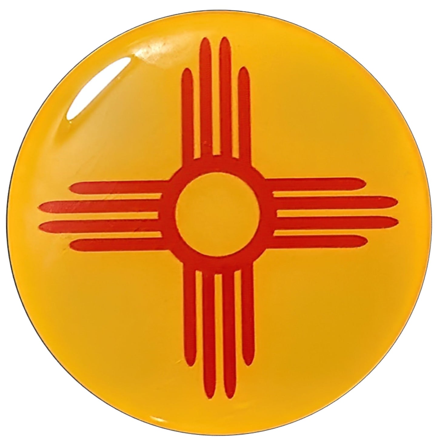 Grille Badge Emblem Fits Toyota Jeep Tacoma 4Runner Tundra New Mexico Flag