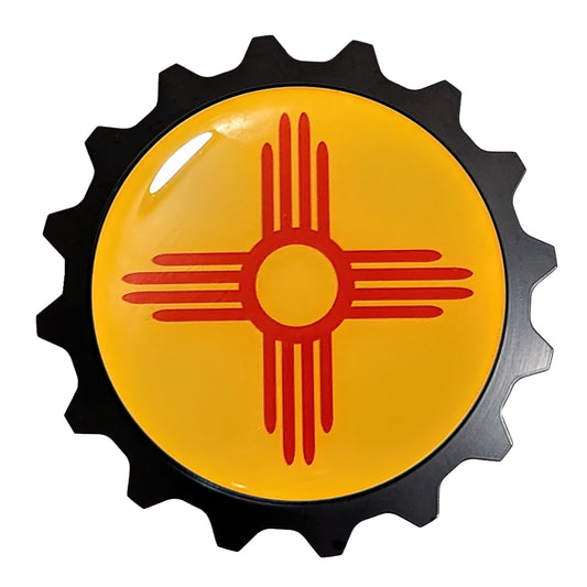 Grille Badge Emblem Fits Toyota Jeep Tacoma 4Runner Tundra New Mexico Flag