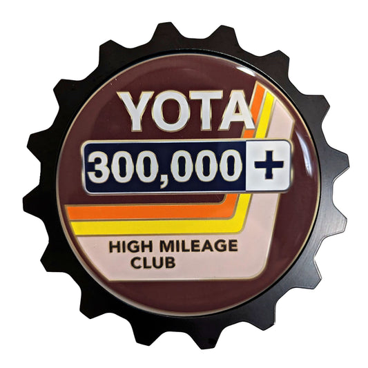 Visit www.thegrillebadgestore.com High Miles Badges Fit Toyota! Mountain, Stripe, Retro, Pop Culture & More Standard Grille Badge Mountain Style (Not Acrylic) Aluminum With Resin Center, Full 1 Year Warranty - Blackout emblems and overlays are popular, but add a splash of color to your grille badge on Tacoma, FJ Cruiser, 4Runner, Tundra, Lexus GX and LX, Landcruiser and Domestics like Ram, Jeep, Ford and Chevy). We have also found Subaru, Nissan Frontier and Titan owners love our grille badges! TEQ