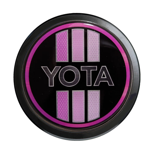 Aluminum Grille Badge Emblem For Toyota Tri-Color Pink Black Retro