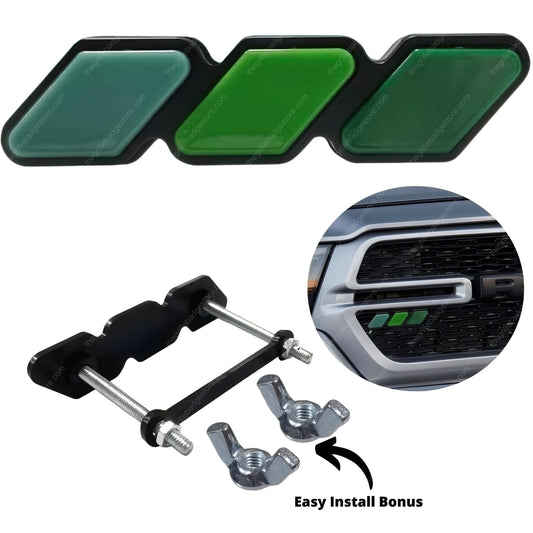 Acrylic, not Vinyl, Standard Grille Badge Compatible With Most Taco (Tacoma), FJ Cruiser, 4Runner, Tundra, Lexus GX. There is also a Black version for those who like to "black out their Tacoma or 4Runner Grille. This Tri Color badge is compatible on TRD Pro, TEQ and fits the Tacoma, 4Runner Instagram lifestyle of camping adventure and photography. Available at thegrillebadgestore.com, grillebadgeHQ, where can I get a grille badge? Right here!