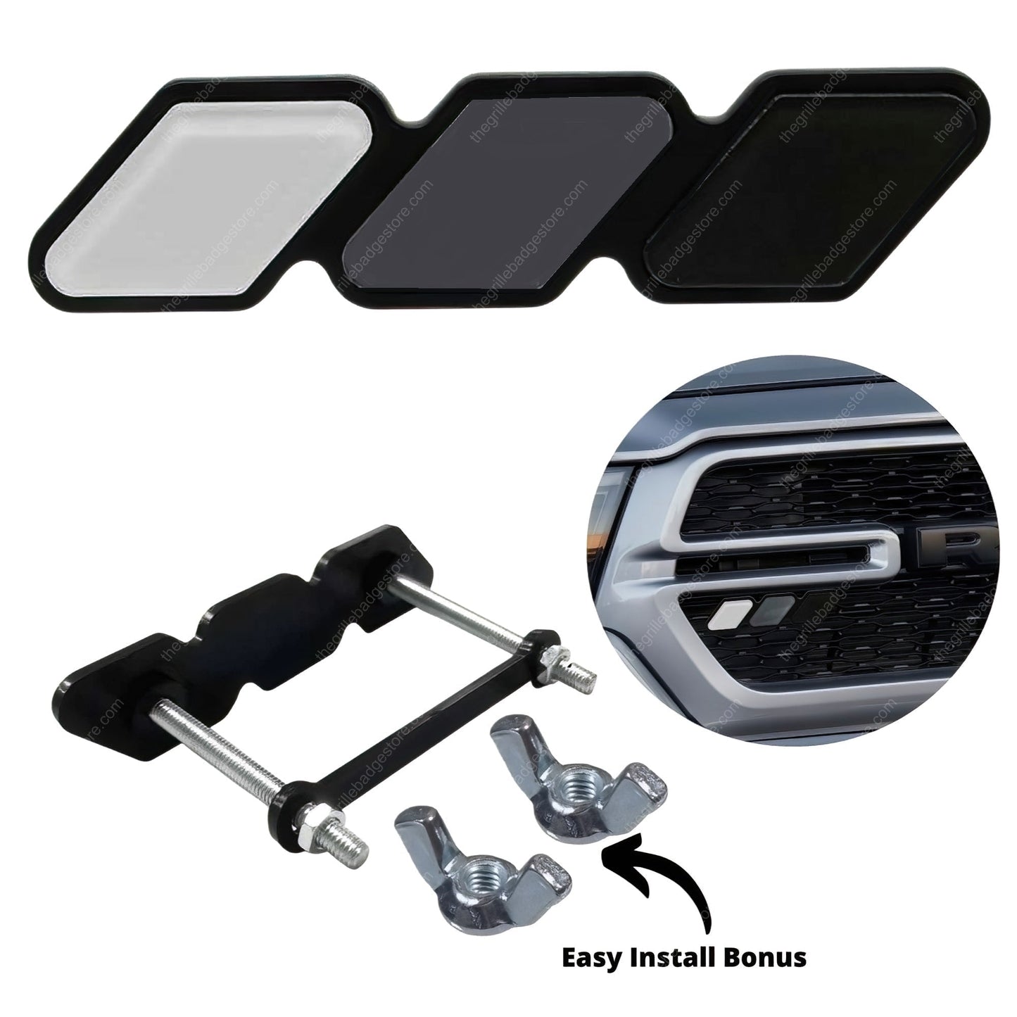 Acrylic, not Vinyl, Standard Grille Badge Compatible With Most Taco (Tacoma), FJ Cruiser, 4Runner, Tundra, Lexus GX. There is also a Black version for those who like to "black out their Tacoma or 4Runner Grille. This Tri Color badge is compatible on TRD Pro, TEQ and fits the Tacoma, 4Runner Instagram lifestyle of camping adventure and photography. Available at thegrillebadgestore.com, grillebadgeHQ, where can I get a grille badge? Right here!