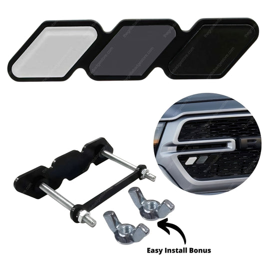 Acrylic, not Vinyl, Standard Grille Badge Compatible With Most Taco (Tacoma), FJ Cruiser, 4Runner, Tundra, Lexus GX. There is also a Black version for those who like to "black out their Tacoma or 4Runner Grille. This Tri Color badge is compatible on TRD Pro, TEQ and fits the Tacoma, 4Runner Instagram lifestyle of camping adventure and photography. Available at thegrillebadgestore.com, grillebadgeHQ, where can I get a grille badge? Right here!