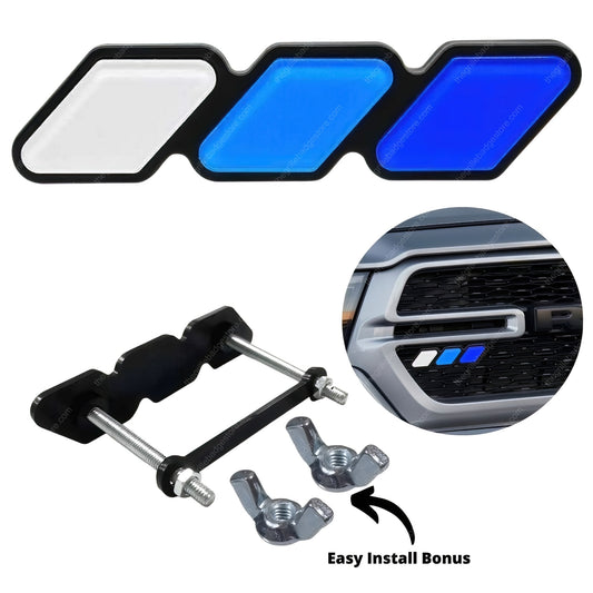 Acrylic, not Vinyl, Standard Grille Badge Compatible With Most Taco (Tacoma), FJ Cruiser, 4Runner, Tundra, Lexus GX. There is also a Black version for those who like to "black out their Tacoma or 4Runner Grille. This Tri Color badge is compatible on TRD Pro, TEQ and fits the Tacoma, 4Runner Instagram lifestyle of camping adventure and photography. Available at thegrillebadgestore.com, grillebadgeHQ, where can I get a grille badge? Right here!