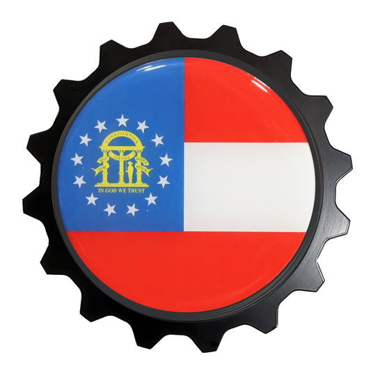 Georgia State Fan Badge Emblem Georgia Flag USA 4x4 Georgia Jeep Club Toyota Offroad.
