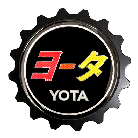 Black TEQ Red TEQ Compatible Style Badge Retro Classic Logo Compatible With Toyota. This is our 1980 Style Grille Badge, the original tri-color style emblem even BEFORE the plastic craze. We believe thegrillebadgestore.com makes some of the best grille badges on the market, but there are other good companies out there. We have plenty of respect and follow on instagram nice folks at Badge Tacoma Lifestyle, Badge 4Runner Lifestyle, Badge Taco Vinyl, Yotafreaks Badge, Uptopoverland Grille Badge