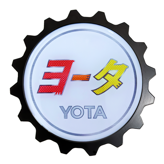 Fits On White TEQ Badge Vintage Retro Toyota Grille Emblem