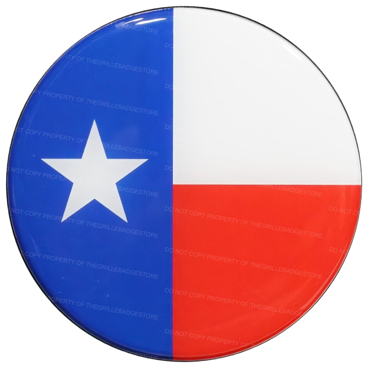 Grille Badge Emblem Fits Toyota Jeep Tacoma 4Runner Tundra Texas Flag