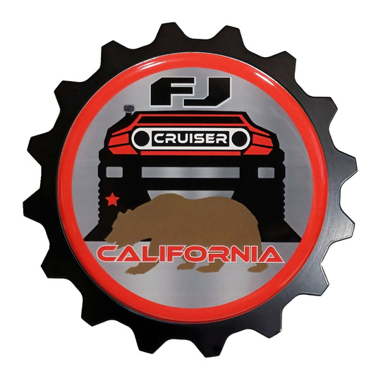 Aluminum Grille Badge Emblem Fits FJ Cruiser Team FJC California