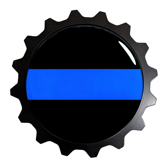 Grille Badge Emblem Fits Toyota Jeep Tacoma 4Runner Tundra Blue Stripe