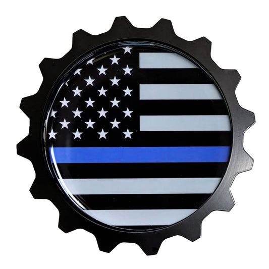 Grille Badge Emblem Fits Toyota Jeep Tacoma 4Runner Tundra Blue Lives