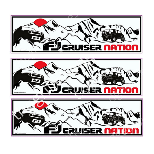 The Nation Rectangle Sticker- GBS Design - 1.25" x 5.5"