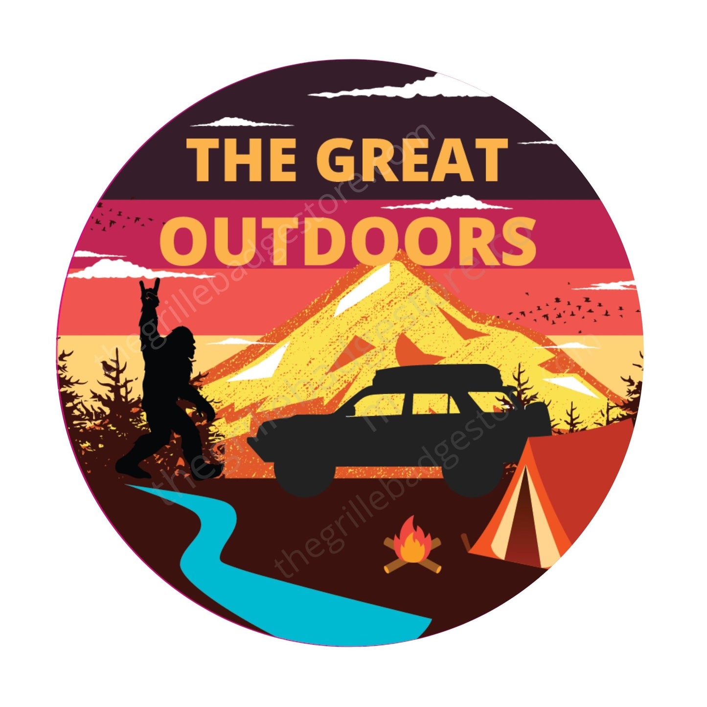 Great Outdoors Fits SUV Sticker - GBS Design - 3.5" Size