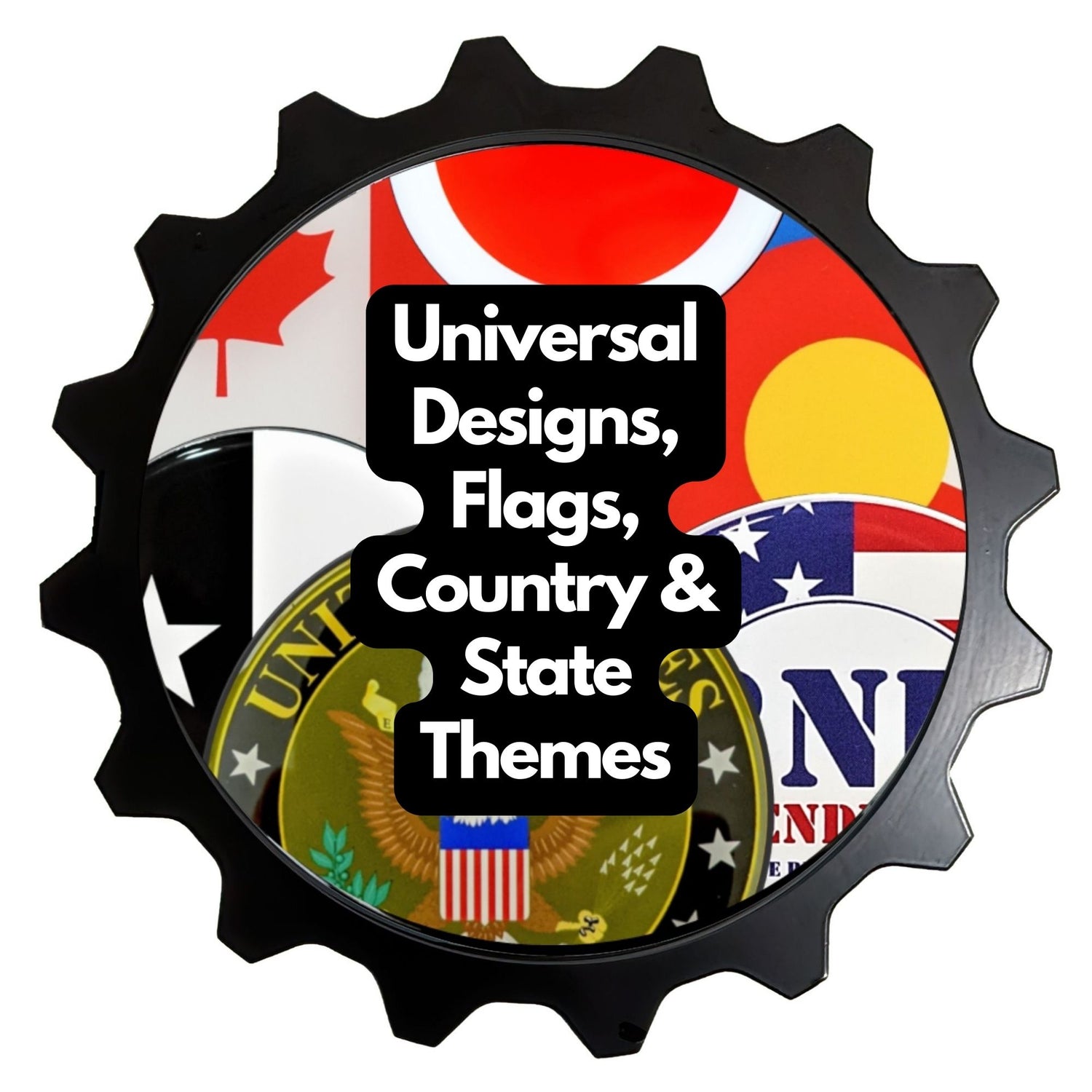 Badges - Universal Vehicle Collection Of Military, State & Country Themes