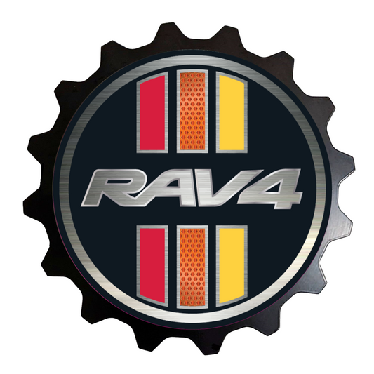 Aluminum Grille Badge Emblem For Rav4 Retro Style Tri-Color Color