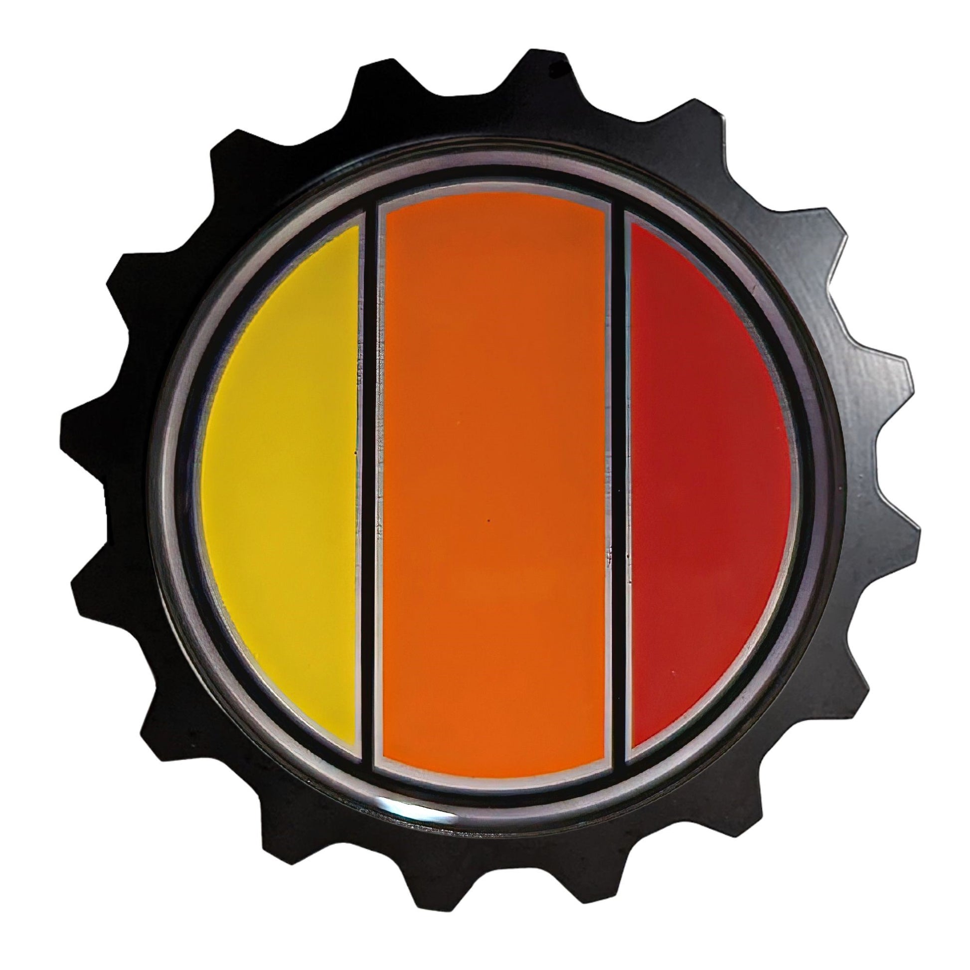 Premium Grille Badge Classic Toyota Stripes, thegrillebadgestore.com, Tri Color, Tri-Stripe, Overland, and these badges look great on Tacoma, 4Runner, FJ Cruiser, Tundra and so many more. 