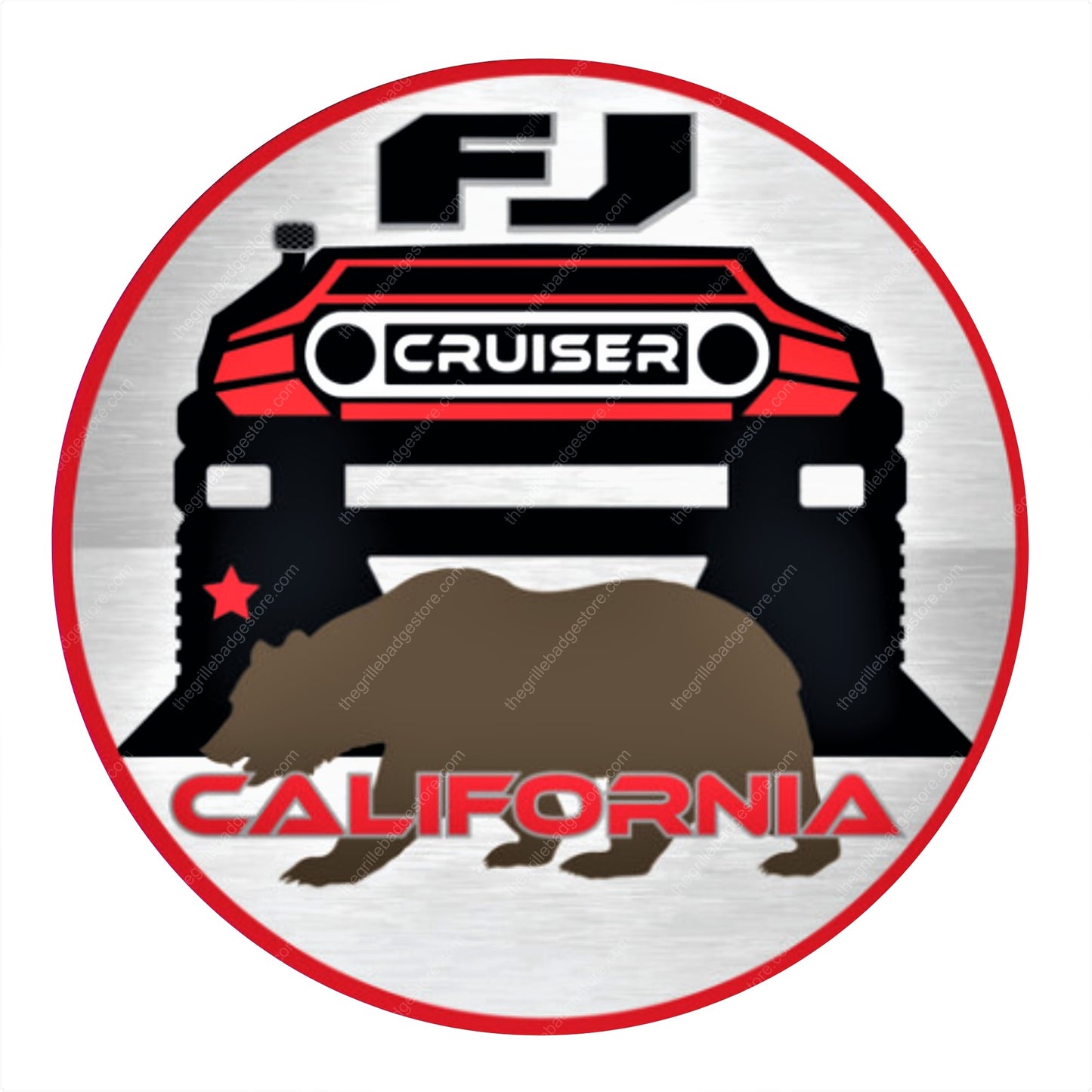 FJ Cruiser Club Grille Badge California North South Universal California FJ Cruisers