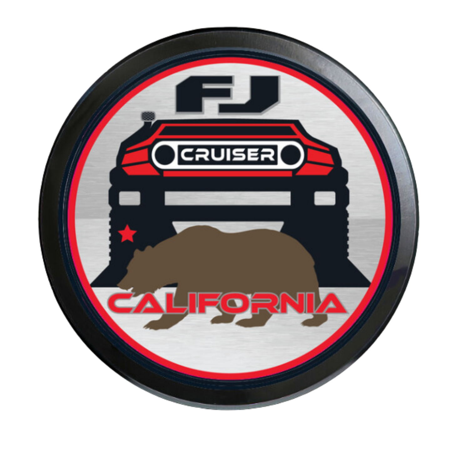 FJ Cruiser Club Grille Badge California North South Universal California FJ Cruisers