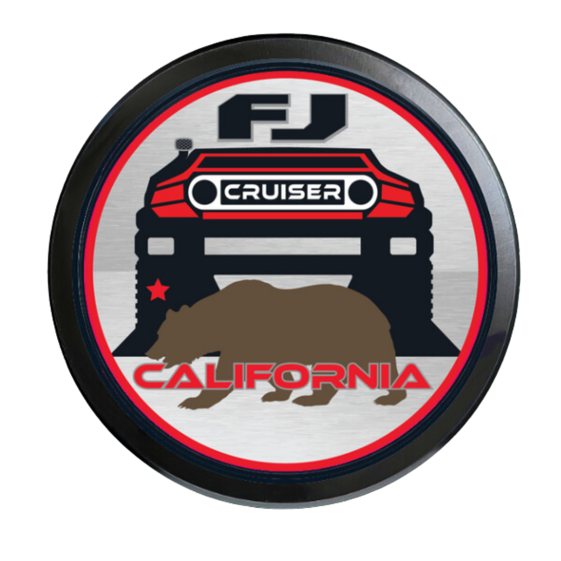 FJ Cruiser Club Grille Badge California North South Universal California FJ Cruisers