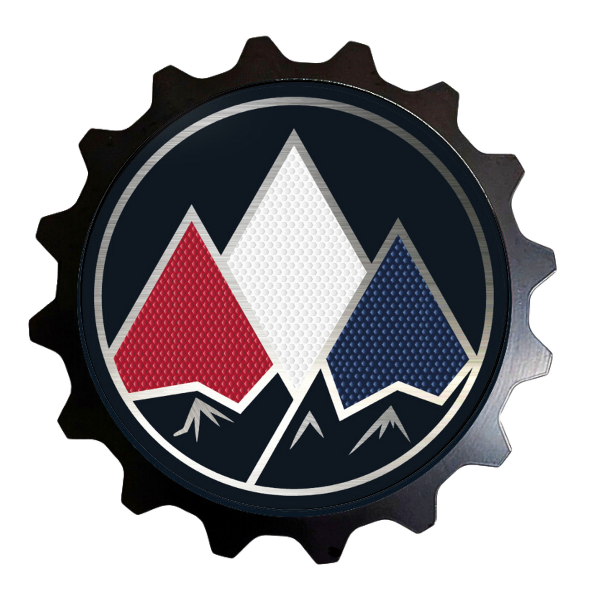Retro Tri-Color Mountain Trail Grille Badge Emblem For Toyota Lexus SUV Truck - 1pc