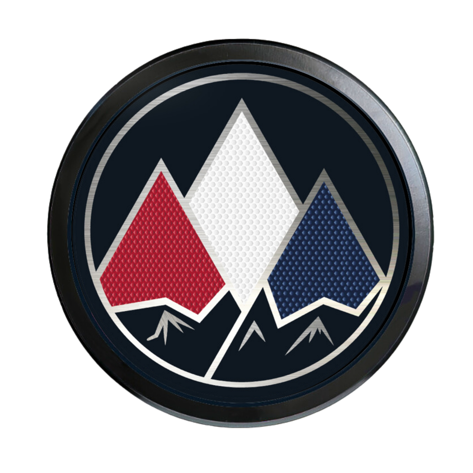 Visit www.thegrillebadgestore.com Huge Collection of Badges! Mountain, Stripe, Retro, Pop Culture & More Standard Grille Badge Mountain Style (Not Acrylic) Aluminum With Resin Center, Full 1 Year Warranty - Blackout emblems and overlays are popular, but add a splash of color to your grille badge on Tacoma, FJ Cruiser, 4Runner, Tundra, Lexus GX and LX, Landcruiser and Domestics like Ram, Jeep, Ford and Chevy). We have also found Subaru, Nissan Frontier and Titan owners love our grille badges! TEQ