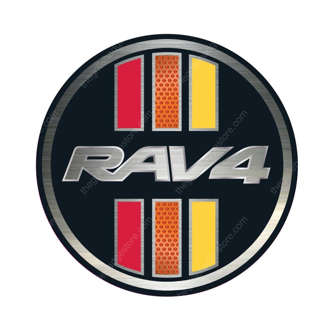 Aluminum Grille Badge Emblem For Rav4 Retro Style Tri-Color Color
