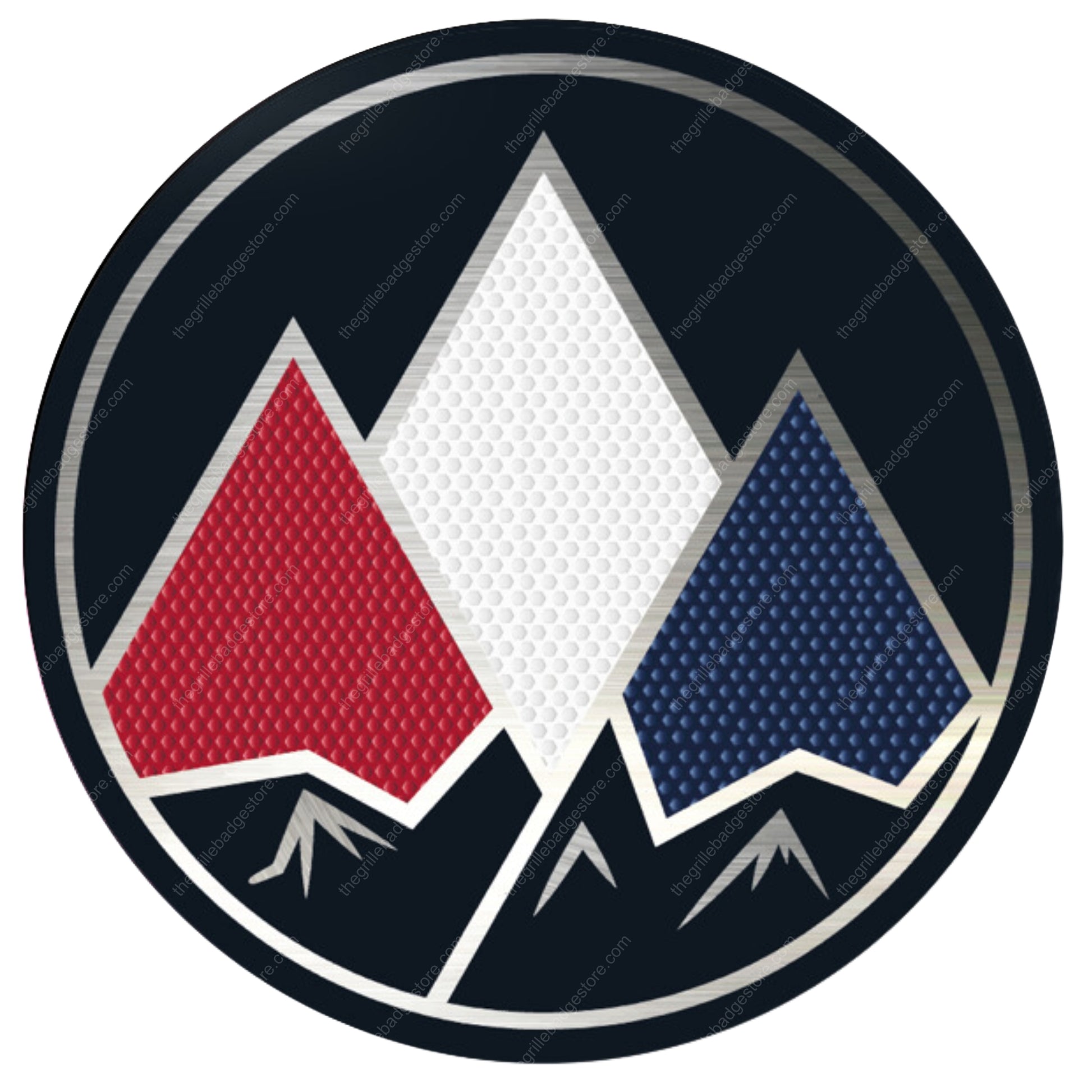 Visit www.thegrillebadgestore.com Huge Collection of Badges! Mountain, Stripe, Retro, Pop Culture & More Standard Grille Badge Mountain Style (Not Acrylic) Aluminum With Resin Center, Full 1 Year Warranty - Blackout emblems and overlays are popular, but add a splash of color to your grille badge on Tacoma, FJ Cruiser, 4Runner, Tundra, Lexus GX and LX, Landcruiser and Domestics like Ram, Jeep, Ford and Chevy). We have also found Subaru, Nissan Frontier and Titan owners love our grille badges! TEQ