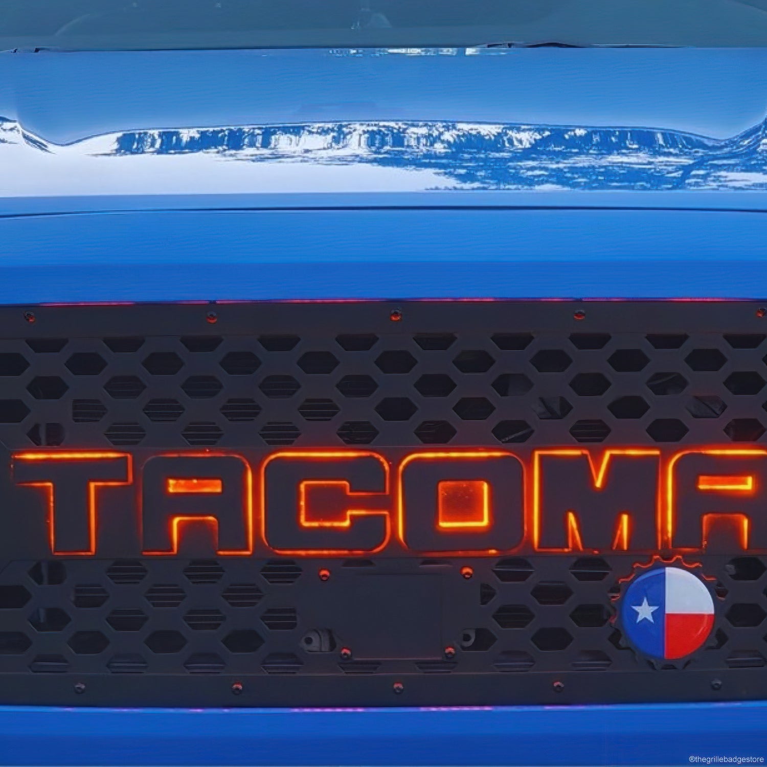 Tacoma with grille badge from the grillebadgestore.com Etsy, Ebay, Facebook, Tiktok