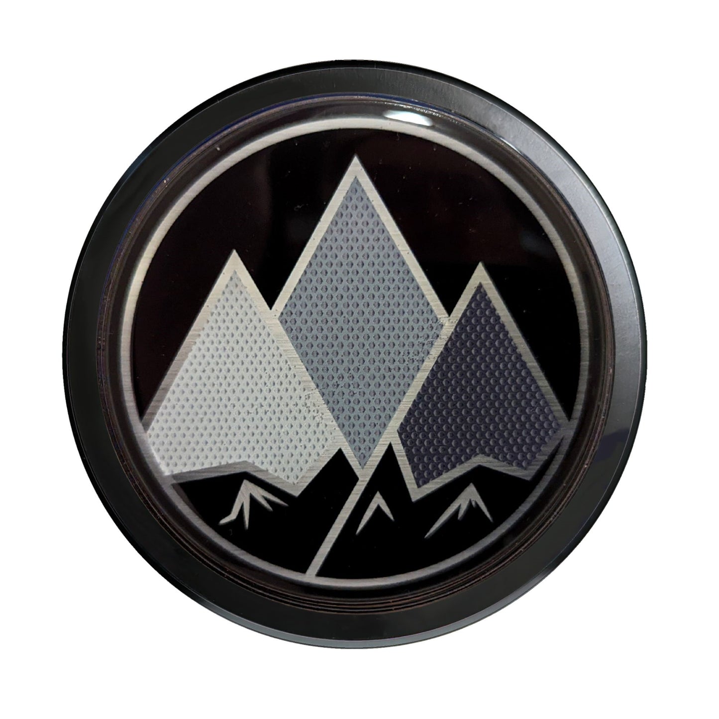Visit www.thegrillebadgestore.com Huge Collection of Badges! Mountain, Stripe, Retro, Pop Culture & More Standard Grille Badge Mountain Style (Not Acrylic) Aluminum With Resin Center, Full 1 Year Warranty - Blackout emblems and overlays are popular, but add a splash of color to your grille badge on Tacoma, FJ Cruiser, 4Runner, Tundra, Lexus GX and LX, Landcruiser and Domestics like Ram, Jeep, Ford and Chevy). We have also found Subaru, Nissan Frontier and Titan owners love our grille badges! TEQ