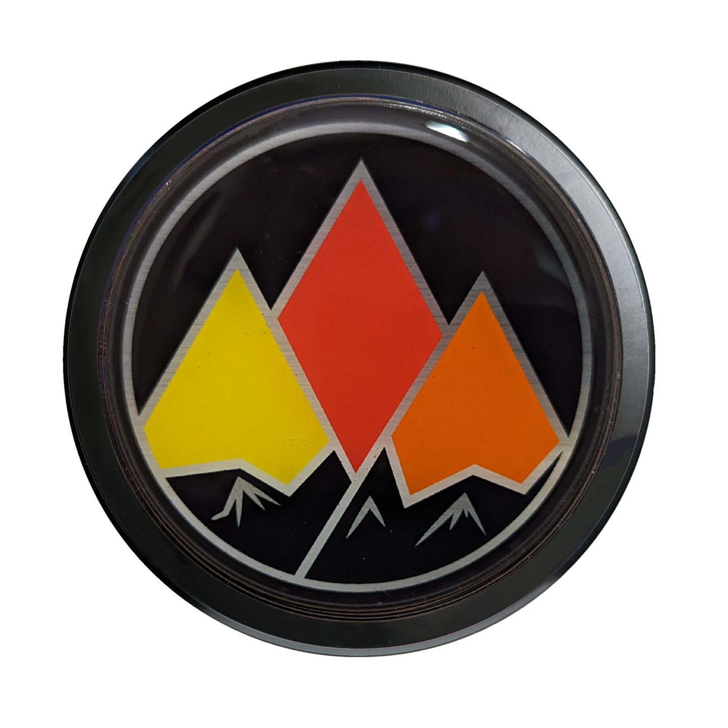 Visit www.thegrillebadgestore.com Huge Collection of Badges! Mountain, Stripe, Retro, Pop Culture & More Standard Grille Badge Mountain Style (Not Acrylic) Aluminum With Resin Center, Full 1 Year Warranty - Blackout emblems and overlays are popular, but add a splash of color to your grille badge on Tacoma, FJ Cruiser, 4Runner, Tundra, Lexus GX and LX, Landcruiser and Domestics like Ram, Jeep, Ford and Chevy). We have also found Subaru, Nissan Frontier and Titan owners love our grille badges! TEQ