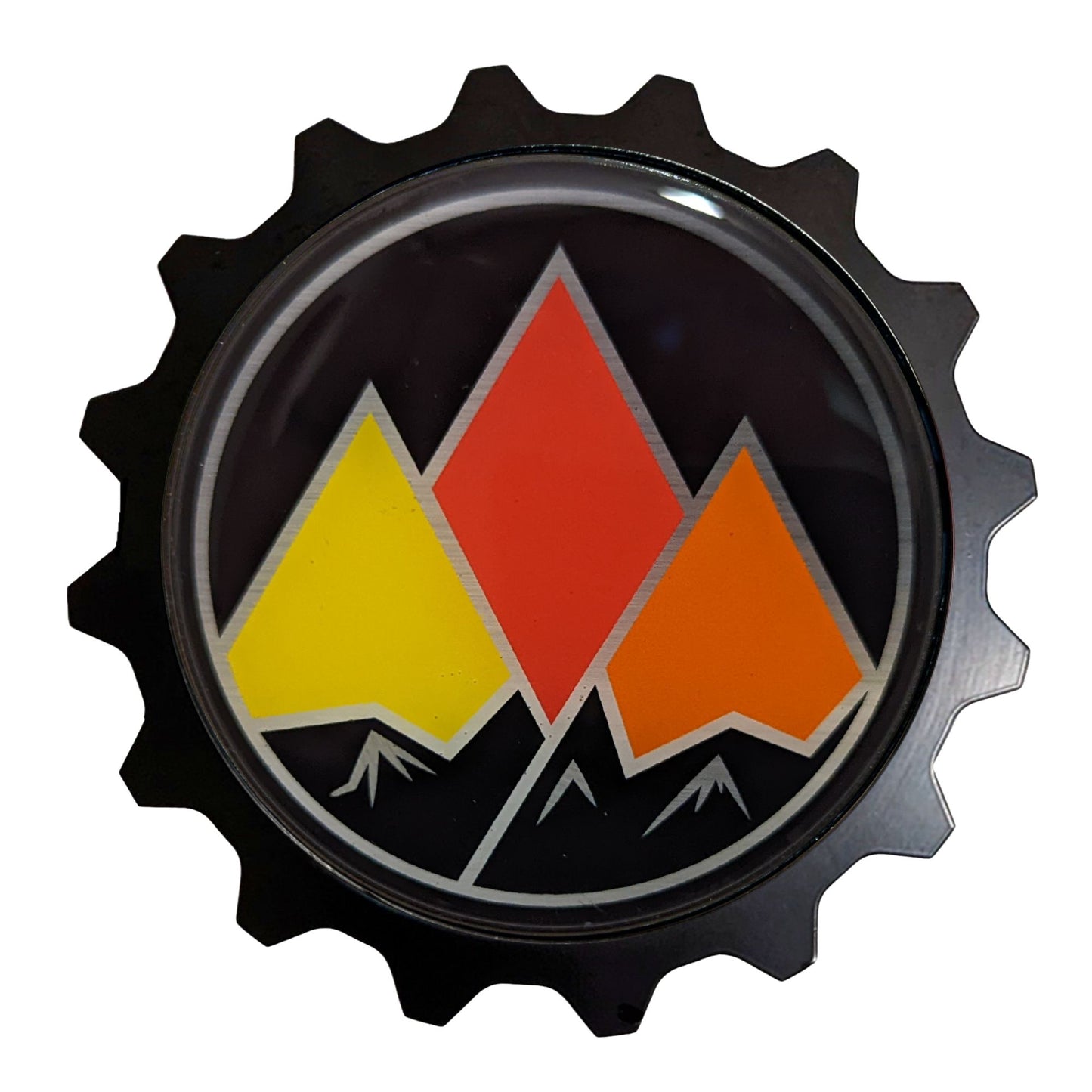 Visit www.thegrillebadgestore.com Huge Collection of Badges! Mountain, Stripe, Retro, Pop Culture & More Standard Grille Badge Mountain Style (Not Acrylic) Aluminum With Resin Center, Full 1 Year Warranty - Blackout emblems and overlays are popular, but add a splash of color to your grille badge on Tacoma, FJ Cruiser, 4Runner, Tundra, Lexus GX and LX, Landcruiser and Domestics like Ram, Jeep, Ford and Chevy). We have also found Subaru, Nissan Frontier and Titan owners love our grille badges! TEQ