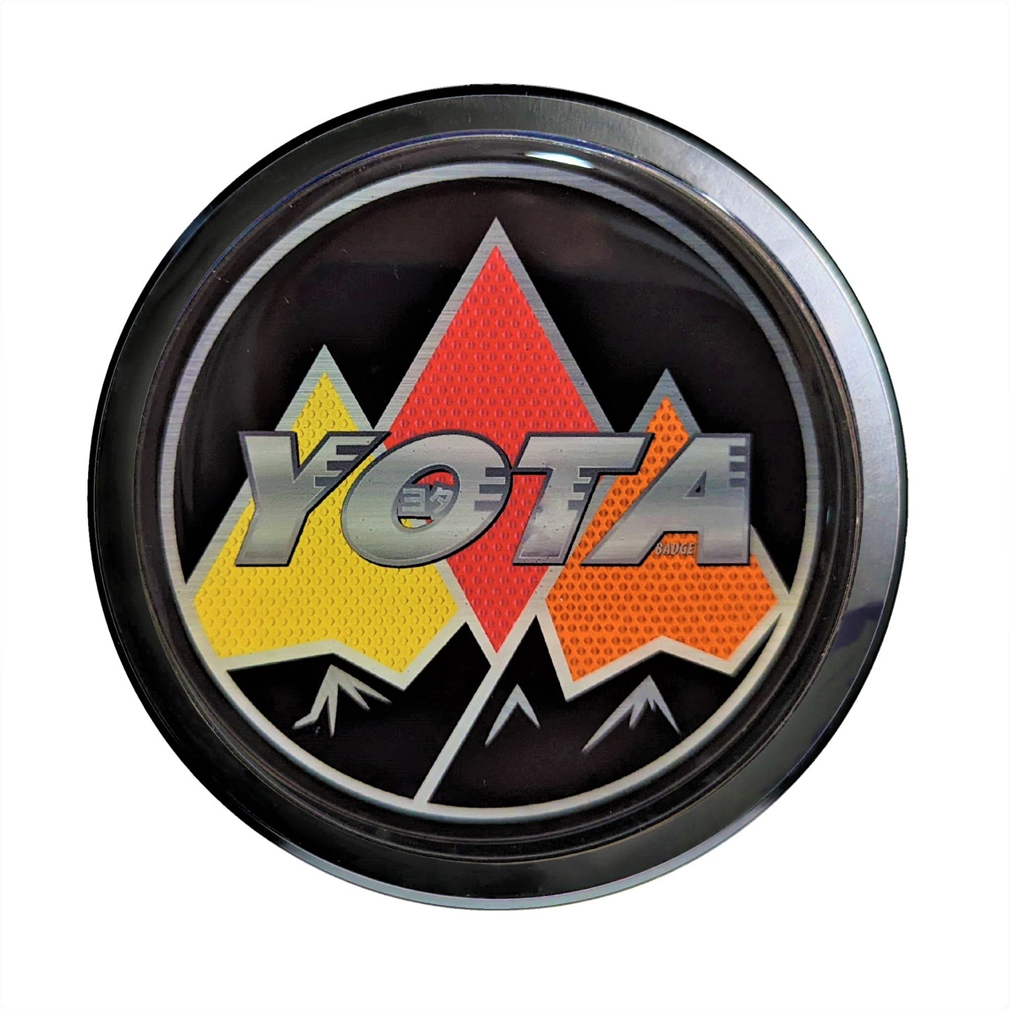 Aluminum Grille Badge Emblem For Toyota Tri-Color Tri-Mountain