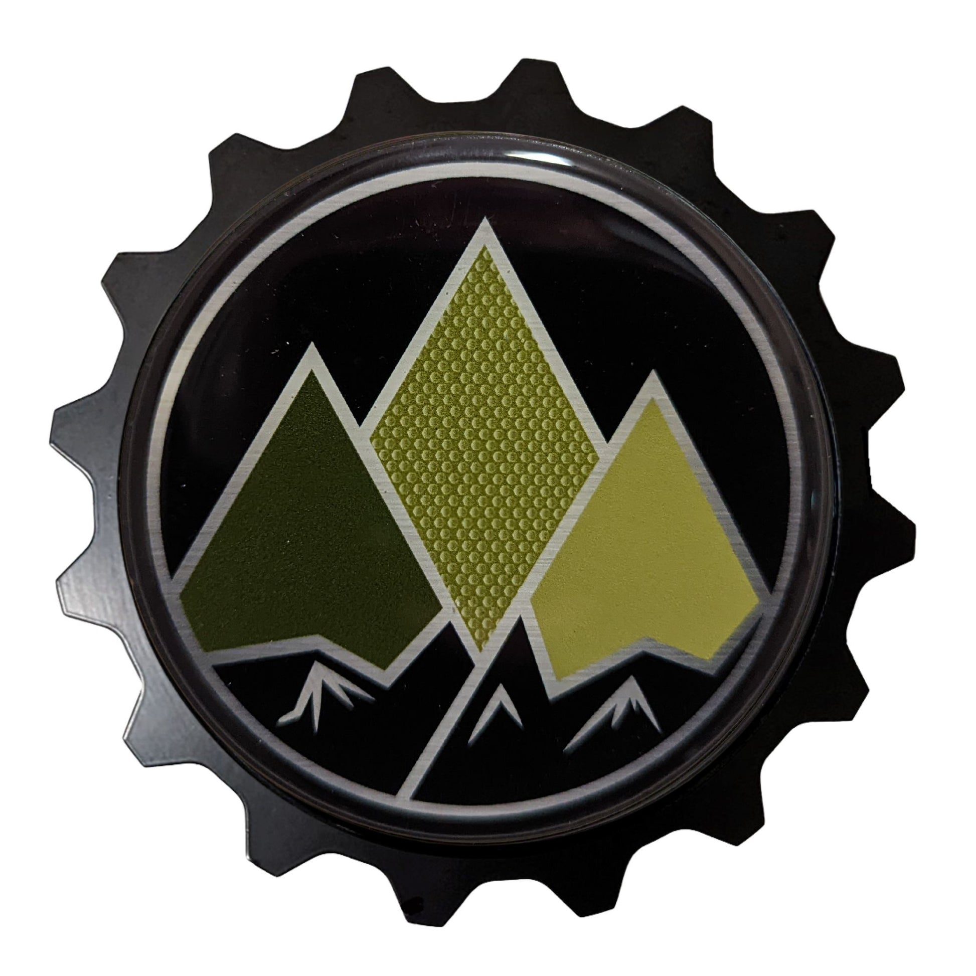 Visit www.thegrillebadgestore.com Huge Collection of Badges! Mountain, Stripe, Retro, Pop Culture & More Standard Grille Badge Mountain Style (Not Acrylic) Aluminum With Resin Center, Full 1 Year Warranty - Blackout emblems and overlays are popular, but add a splash of color to your grille badge on Tacoma, FJ Cruiser, 4Runner, Tundra, Lexus GX and LX, Landcruiser and Domestics like Ram, Jeep, Ford and Chevy). We have also found Subaru, Nissan Frontier and Titan owners love our grille badges! TEQ