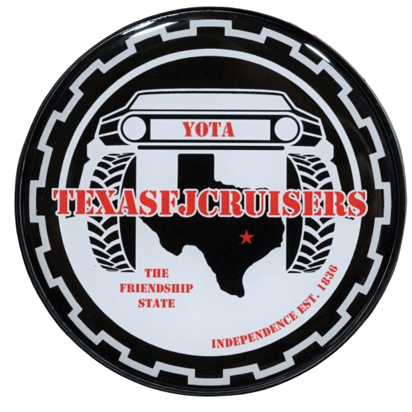 Aluminum Grille Badge Emblem Texas FJ Cruiser FJC Club
