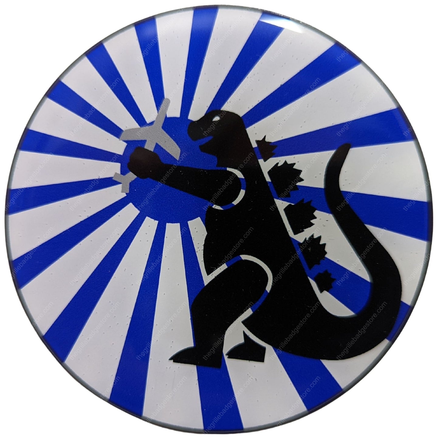 Aluminum Grille Badge Emblem Fits Toyota Nissan, Honda, Tokyo Zilla Blue Limited