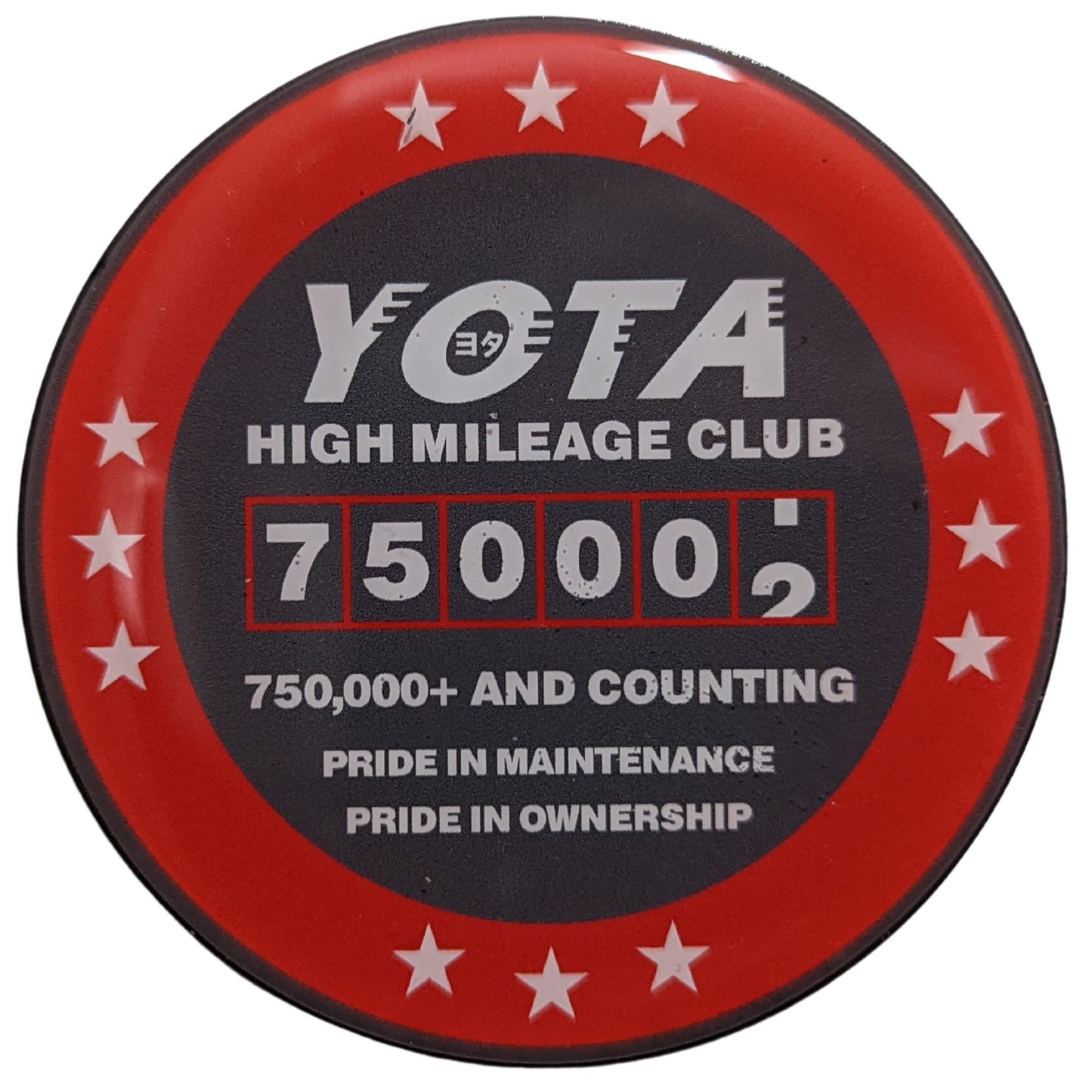 Aluminum Grille Badge Emblem For Toyota's High Miles 750,000
