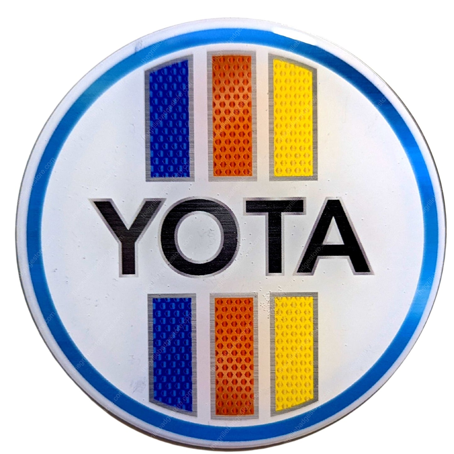 Aluminum Grille Badge Emblem For Toyota Blue Tri-Color