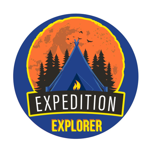 Mini Expedition Overland Sticker - Fun Design - 2.5" Size