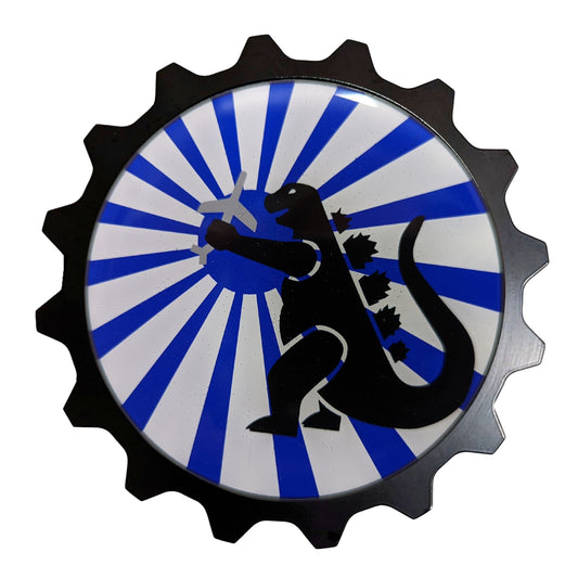 Aluminum Grille Badge Emblem Fits Toyota Nissan, Honda, Tokyo Zilla Blue Limited