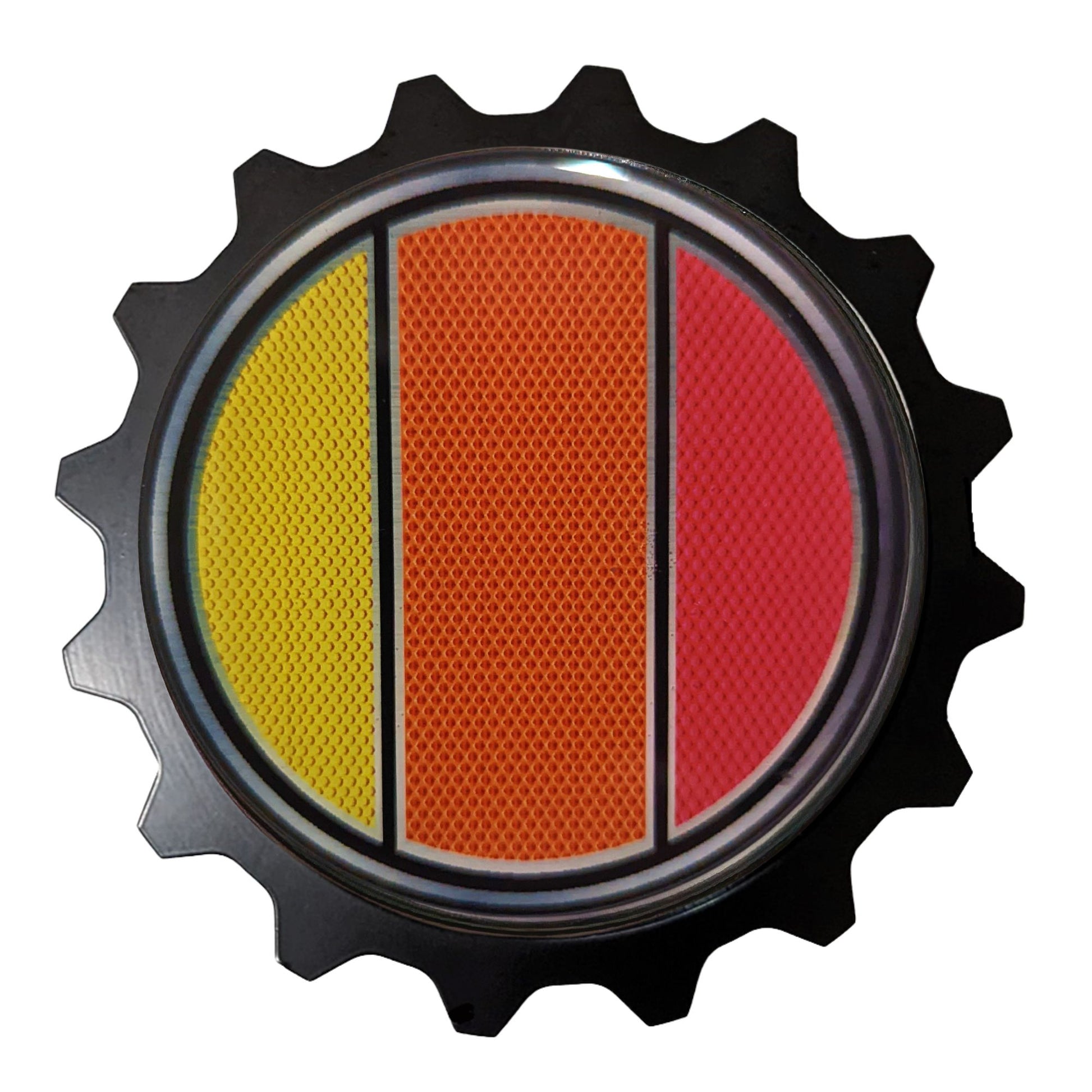 Visit www.thegrillebadgestore.com Huge Collection of Badges! Mountain, Stripe, Retro, Pop Culture & More Standard Grille Badge Mountain Style (Not Acrylic) Aluminum With Resin Center, Full 1 Year Warranty - Blackout emblems and overlays are popular, but add a splash of color to your grille badge on Tacoma, FJ Cruiser, 4Runner, Tundra, Lexus GX and LX, Landcruiser and Domestics like Ram, Jeep, Ford and Chevy). We have also found Subaru, Nissan Frontier and Titan owners love our grille badges! TEQ
