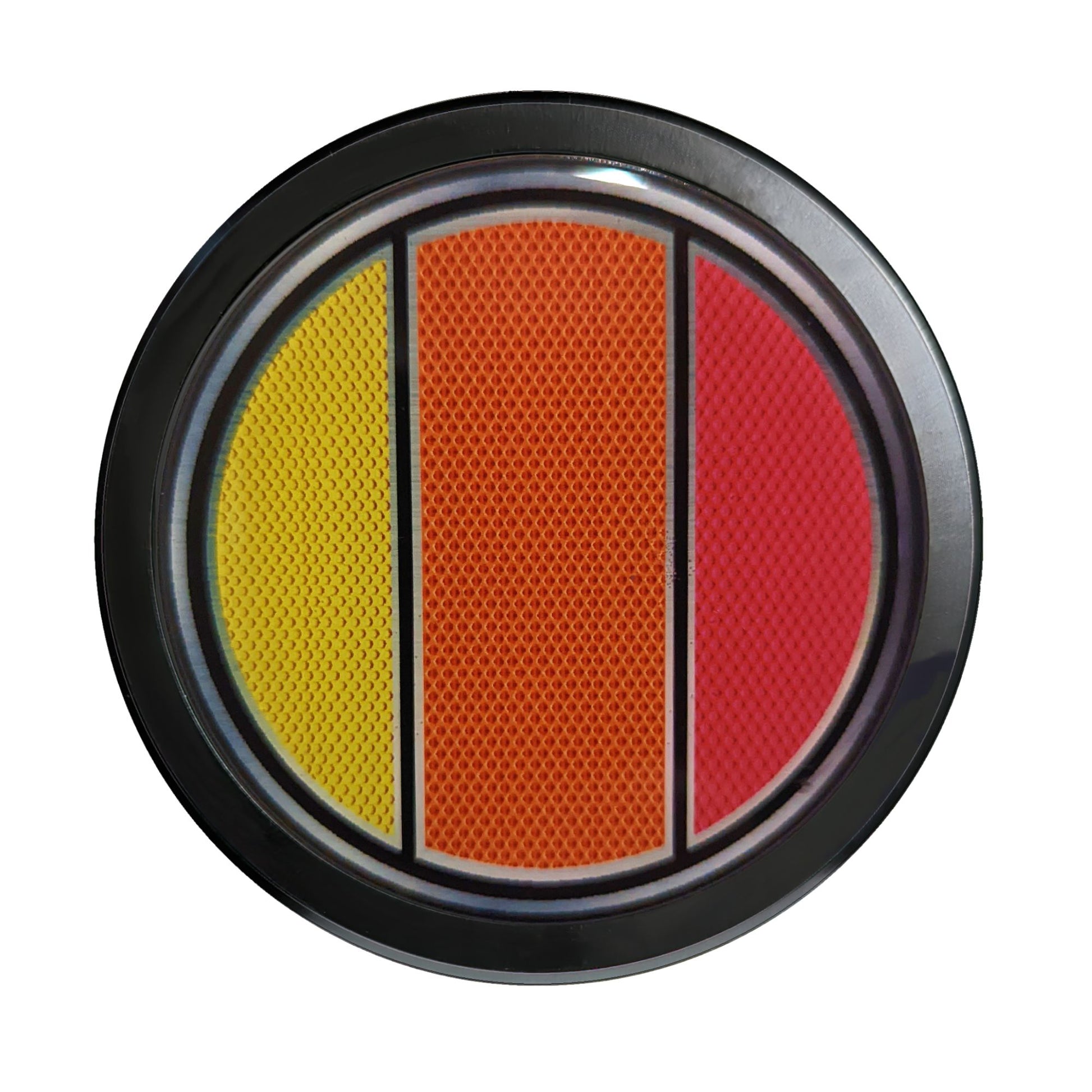 Visit www.thegrillebadgestore.com Huge Collection of Badges! Mountain, Stripe, Retro, Pop Culture & More Standard Grille Badge Mountain Style (Not Acrylic) Aluminum With Resin Center, Full 1 Year Warranty - Blackout emblems and overlays are popular, but add a splash of color to your grille badge on Tacoma, FJ Cruiser, 4Runner, Tundra, Lexus GX and LX, Landcruiser and Domestics like Ram, Jeep, Ford and Chevy). We have also found Subaru, Nissan Frontier and Titan owners love our grille badges! TEQ