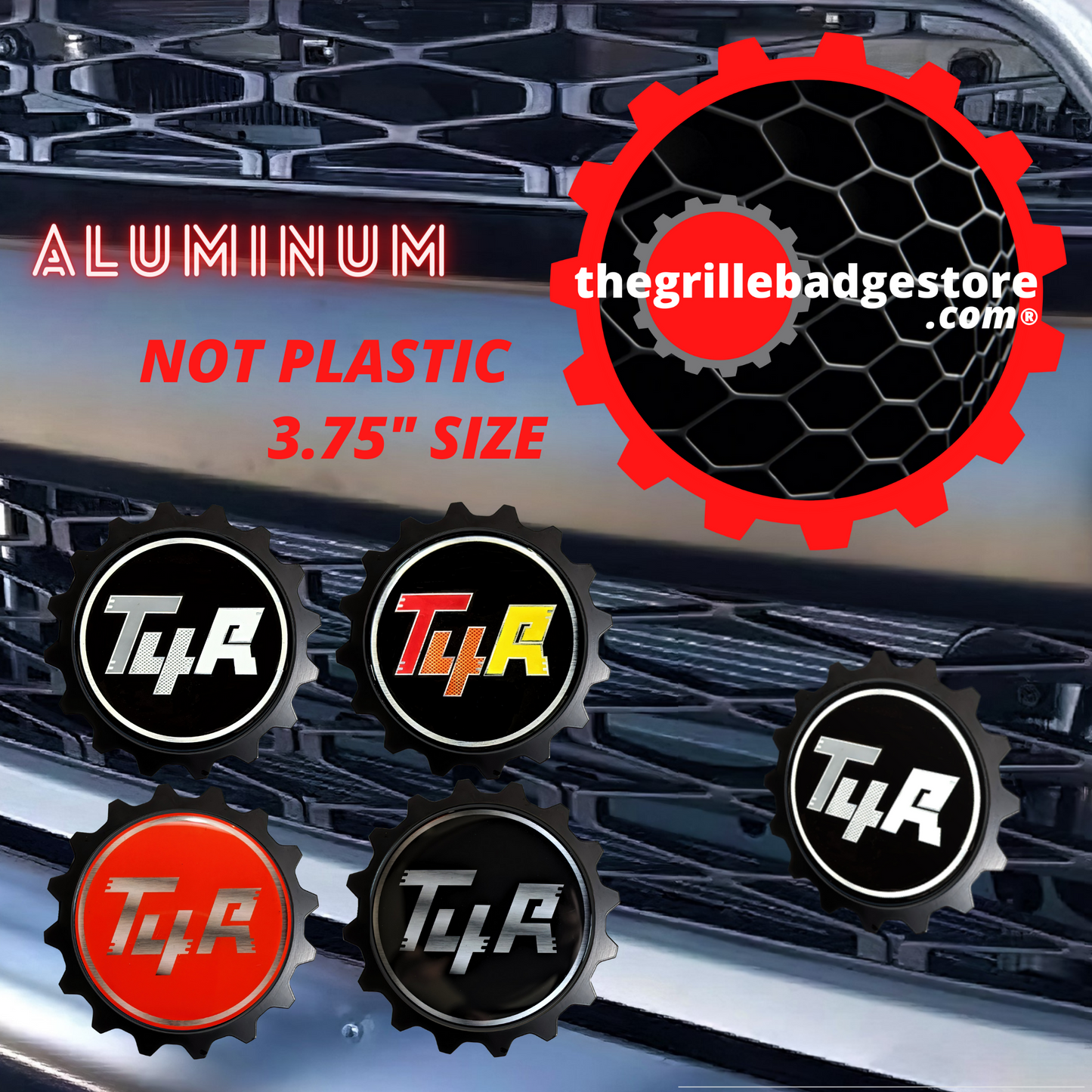 Grille Badge Emblem Aluminum Tri-Color Fits 4Runner TRD Pro, Trail, SR5