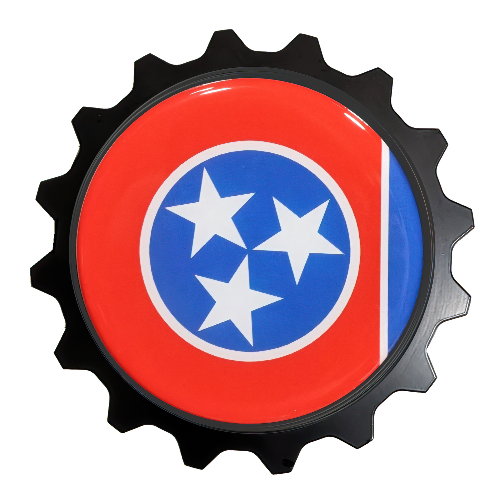 Tennessee State Flag Badge, this could be a club badge, off roading club, but the flag of the state looks great on Toyota, Jeep, Ram, Bronco and much more. Titans