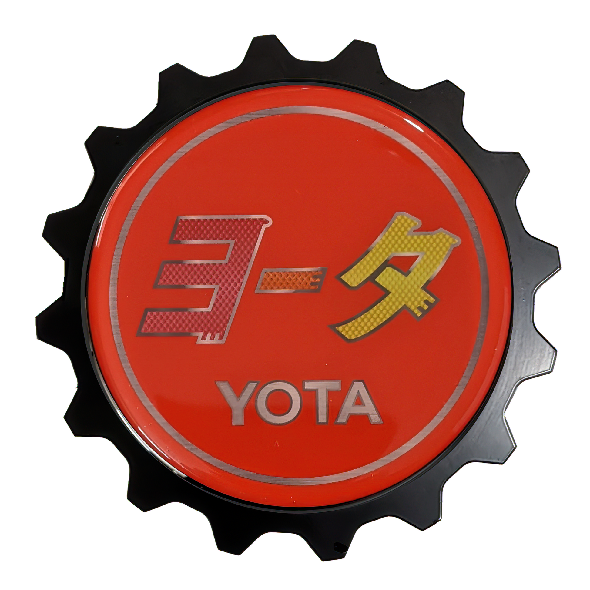 Red White Teq Badge For Toyota Grille Custom Aluminum Badge For Sale